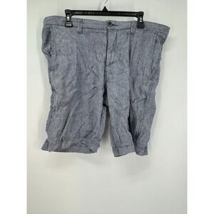 Tommy Bahama Mens Linen Cotton Blend Blue Summer Shorts Size 36 10" inseam‎